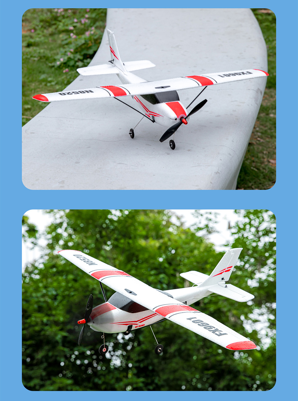 Flybear-FX9601-Cessna-182-Spannweite-520mm-24GHz-4CH-RC-Flugzeug-aus-EPP-mit-eingebautem-Gyro-3D--6G-2016716-16